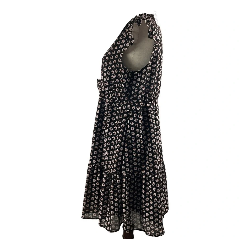 J.Crew Ruffle V Neck‎ Floral Cap Sleeve Dress NWT